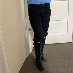 Hunter lace up rain boots